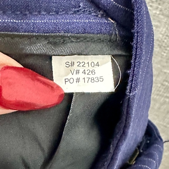 Bitten Sarah Jessica Parker purple pinstripe trousers size 8 - Picture 5 of 5